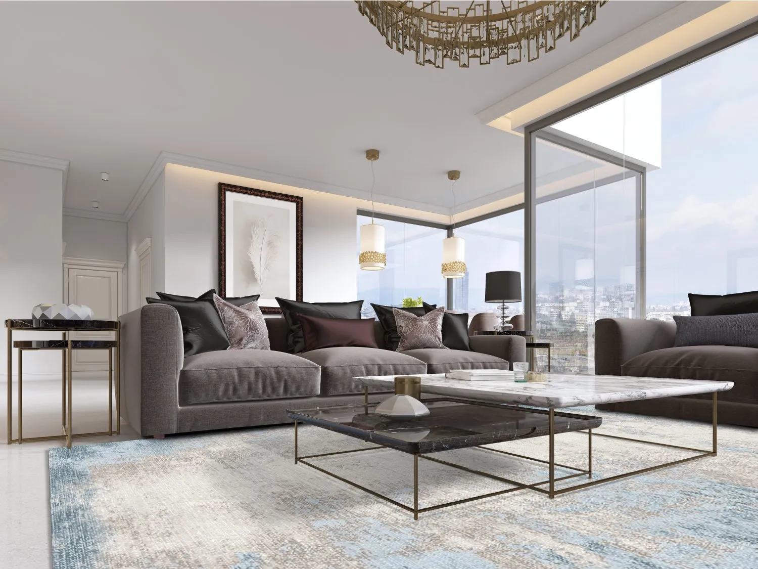 Wilton-Teppich - Zarzi (blau)