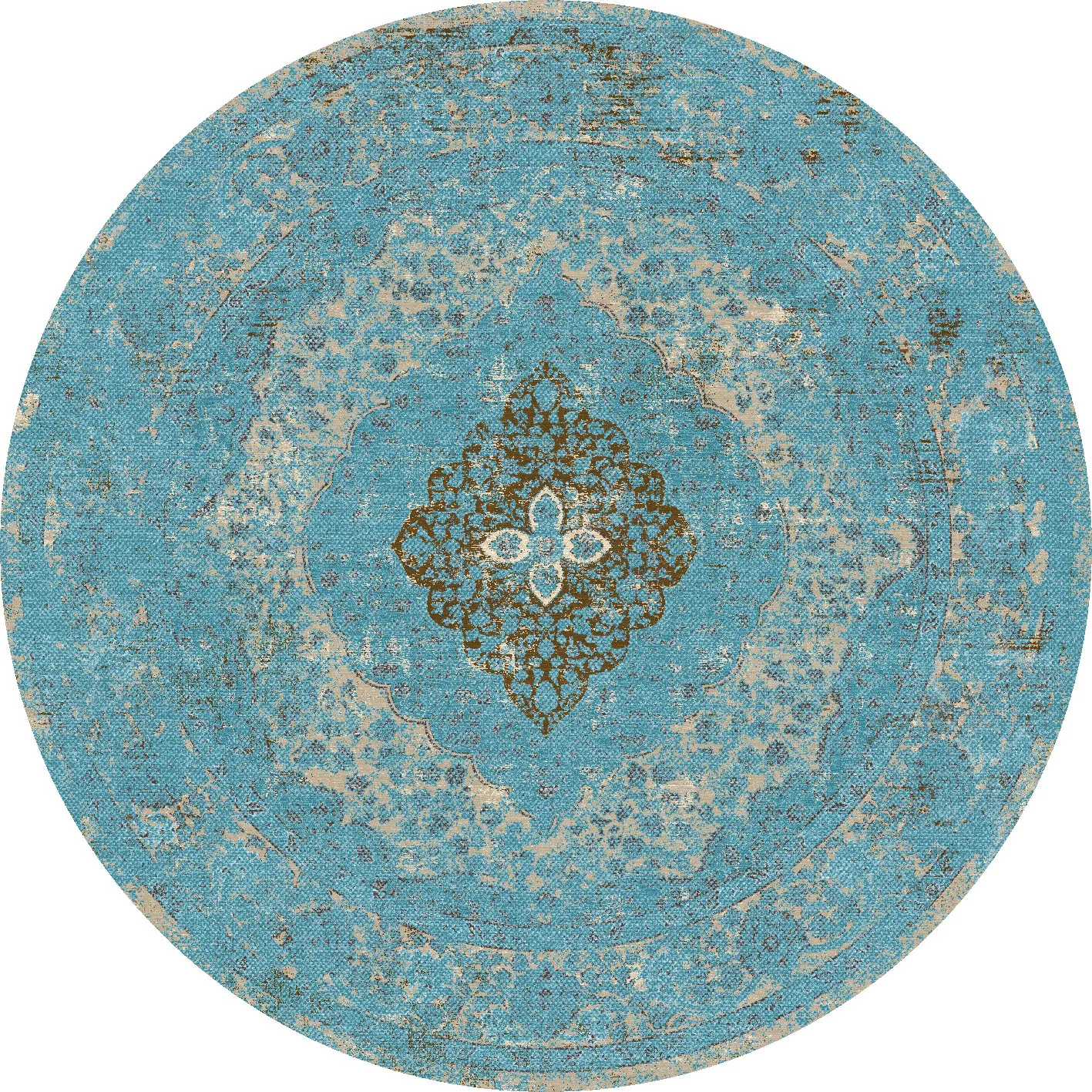 Rund Teppich - Lainey (blau)