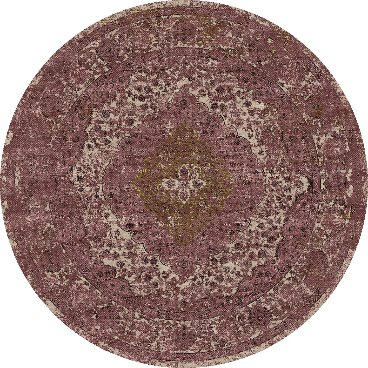 Tapis rond - Lainey (rouge)