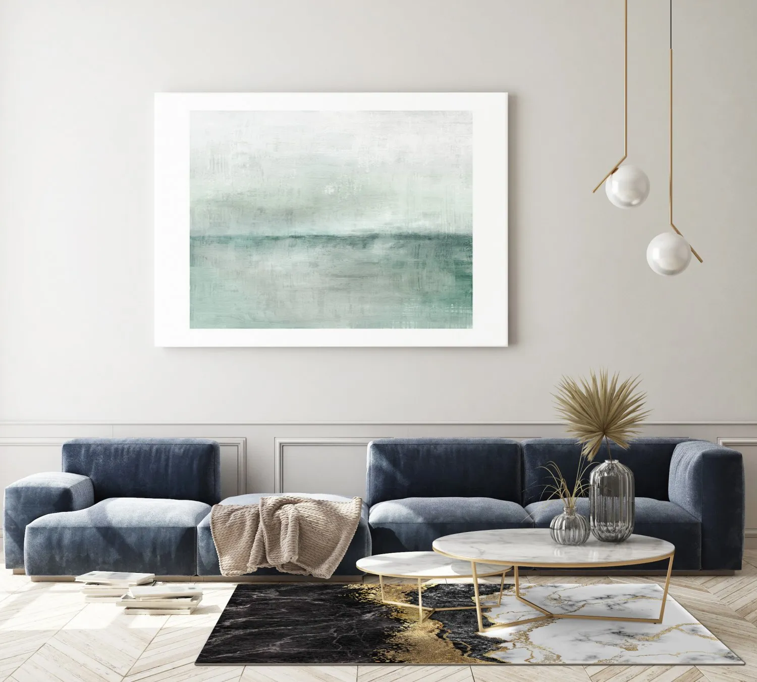 Wilton-Teppich - Padova (schwarz/weiß/gold)