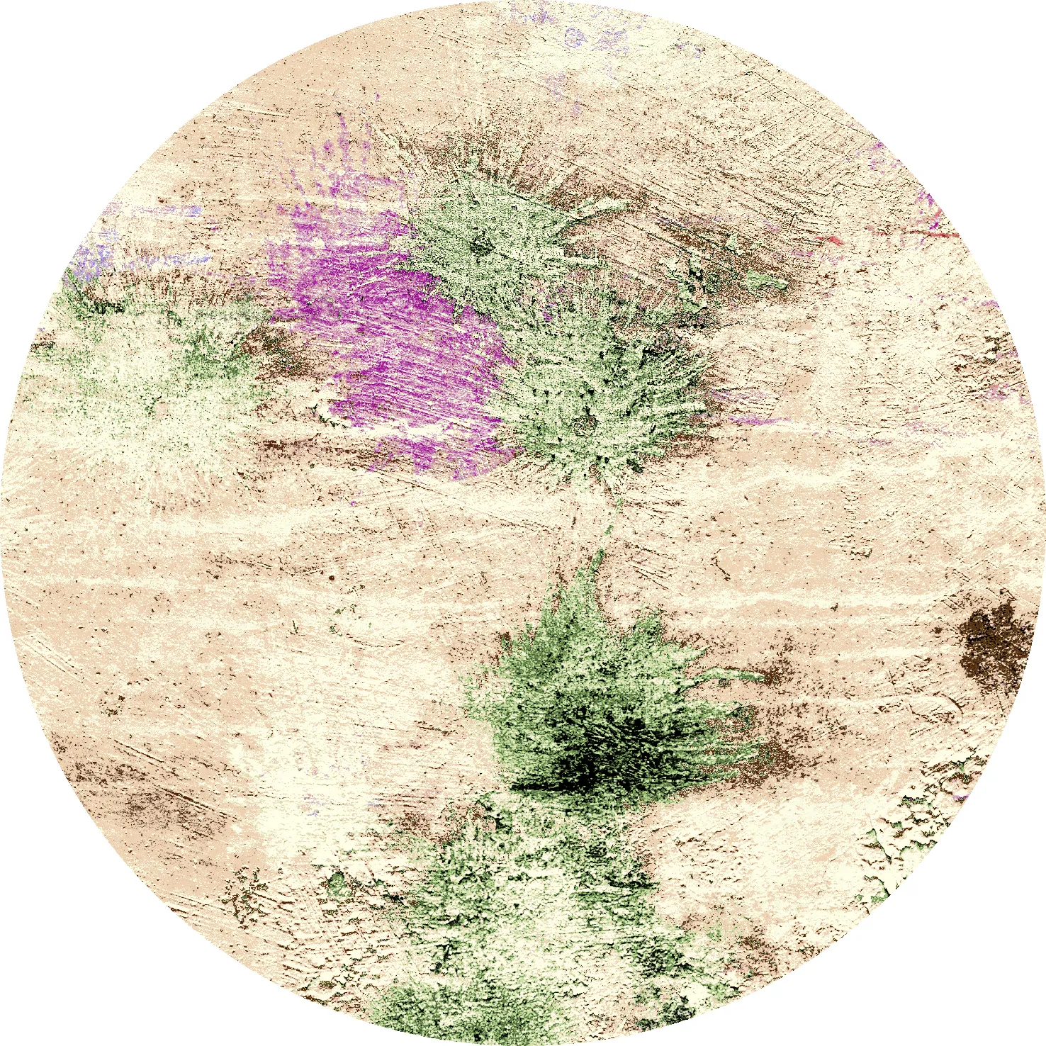 Rund Teppich - Dimos (beige/multi)