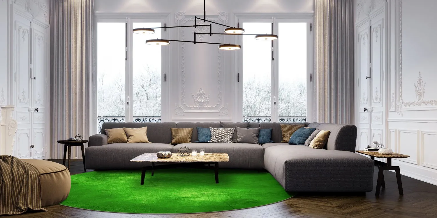 Rund Teppich - Anzio (grün)