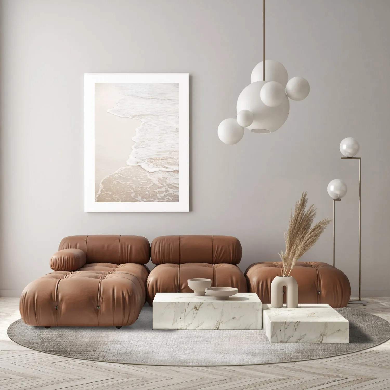 Rund Teppich - Riano (grau)