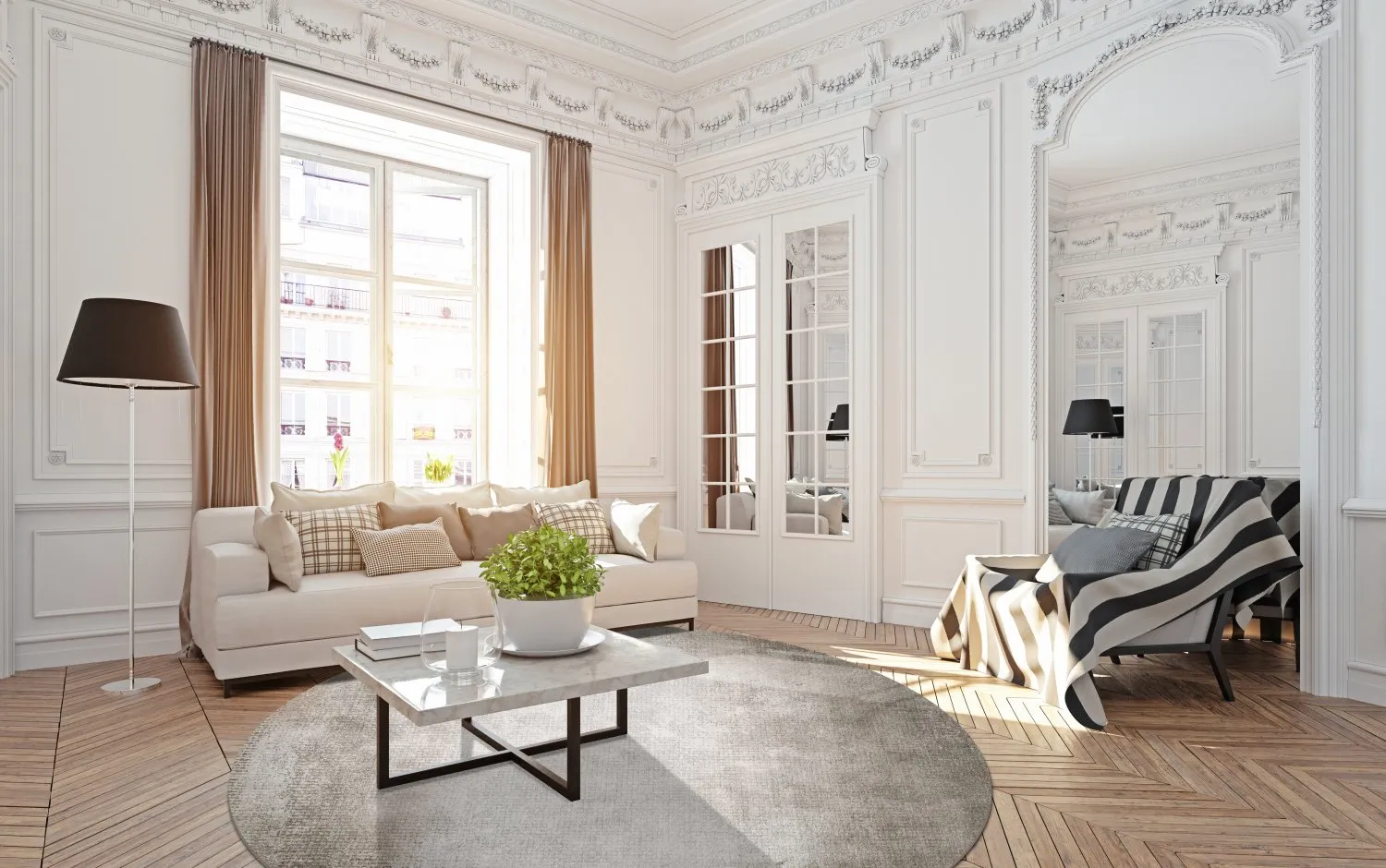 Rund Teppich - Riano (grau)