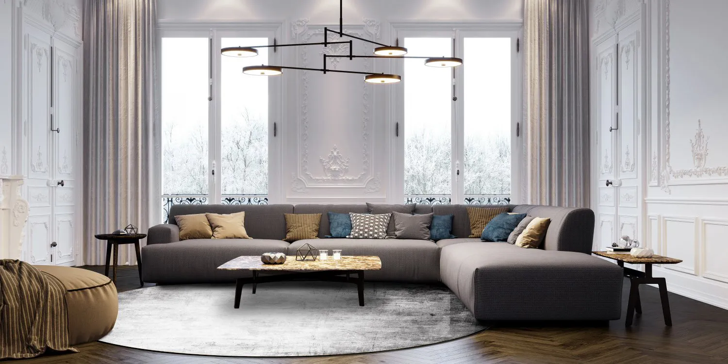 Rund Teppich - Rosia (grau)