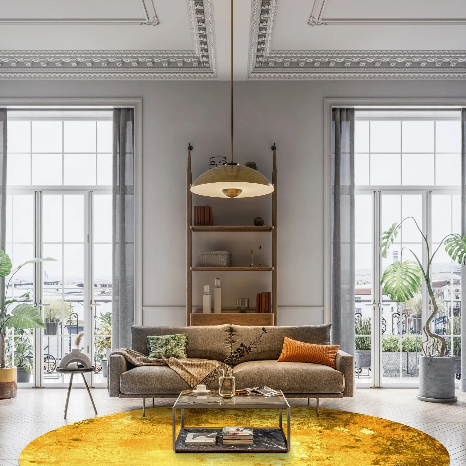 Rund Teppich - Salitto (gold)