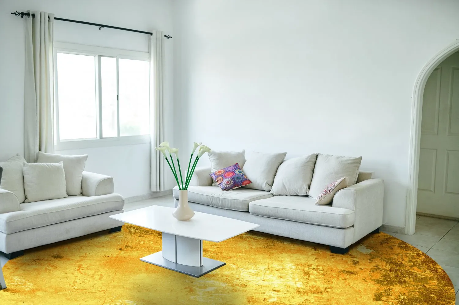 Rund Teppich - Salitto (gold)