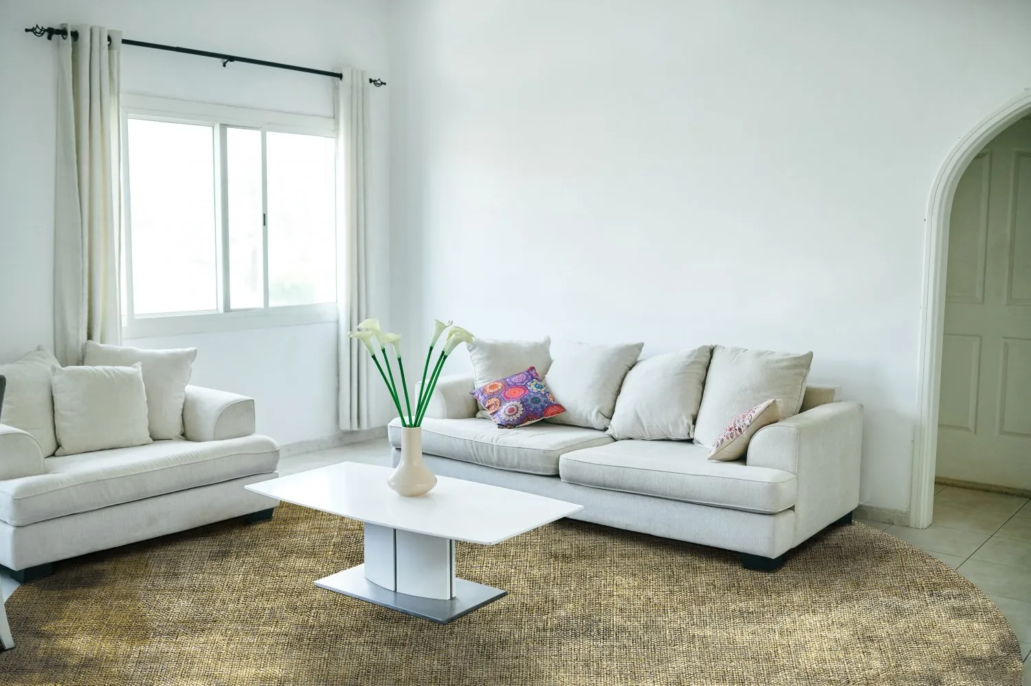 Rund Teppich - Taberno (grau/beige)