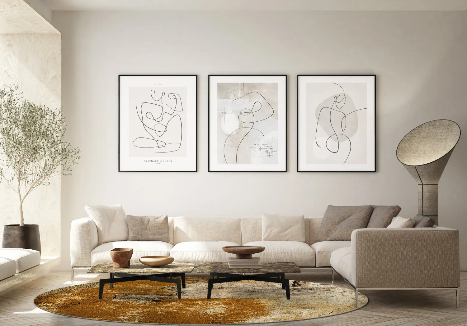 Rund Teppich - Olivera (braun)