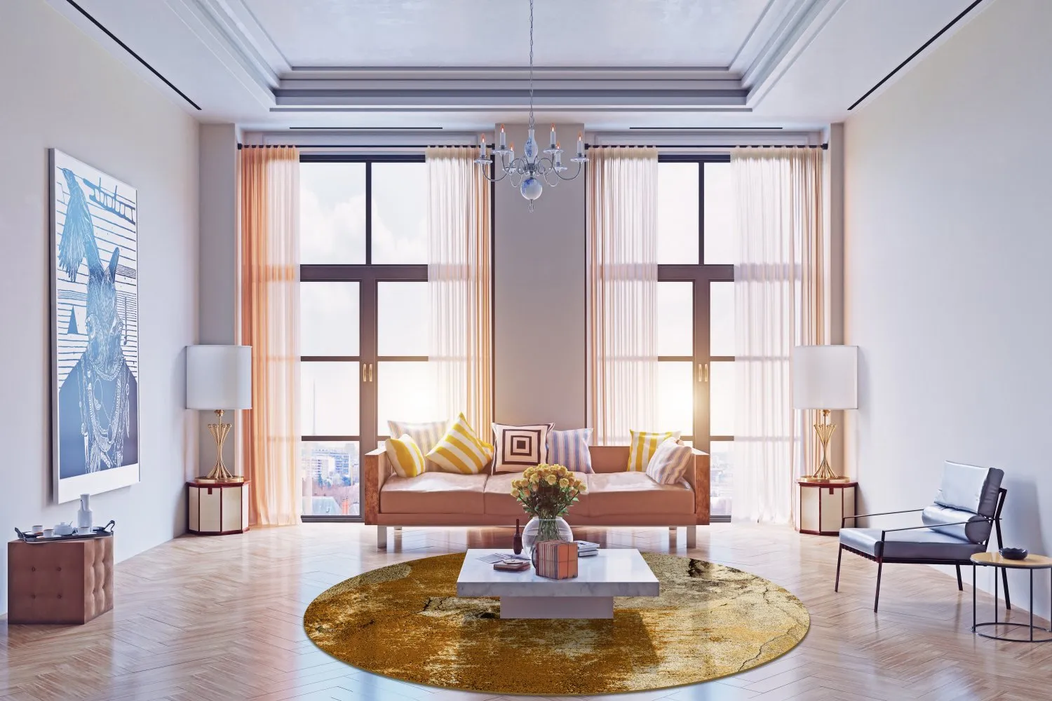 Rund Teppich - Olivera (braun)