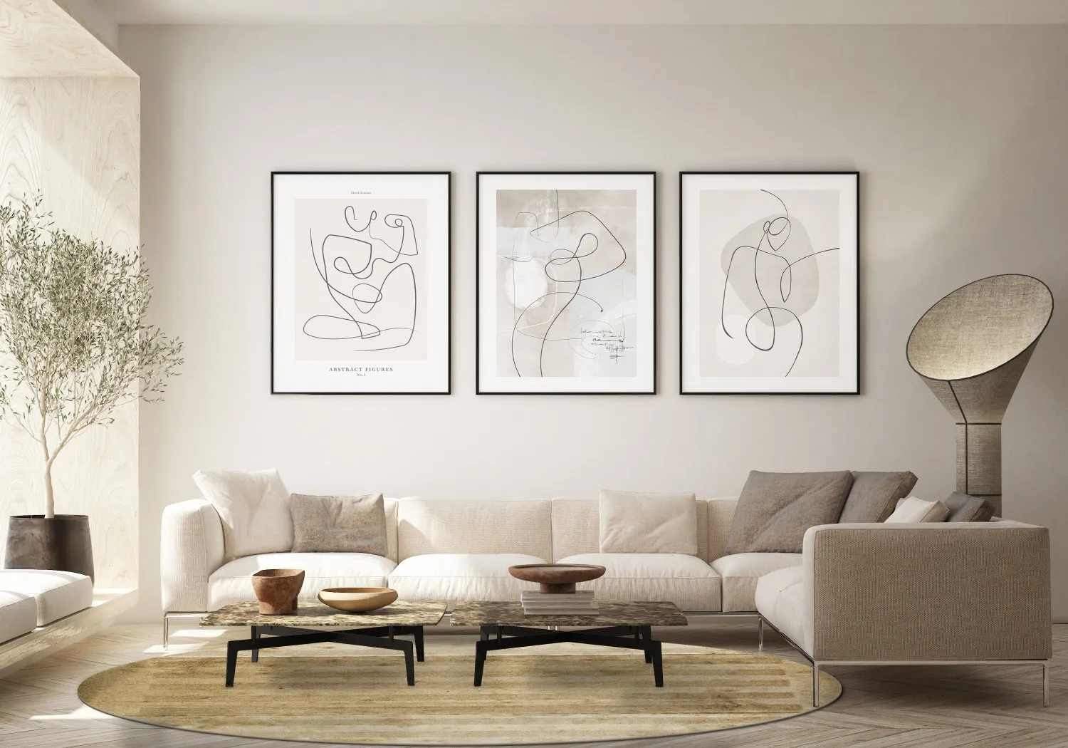 Rund Teppich - Lumio (beige)