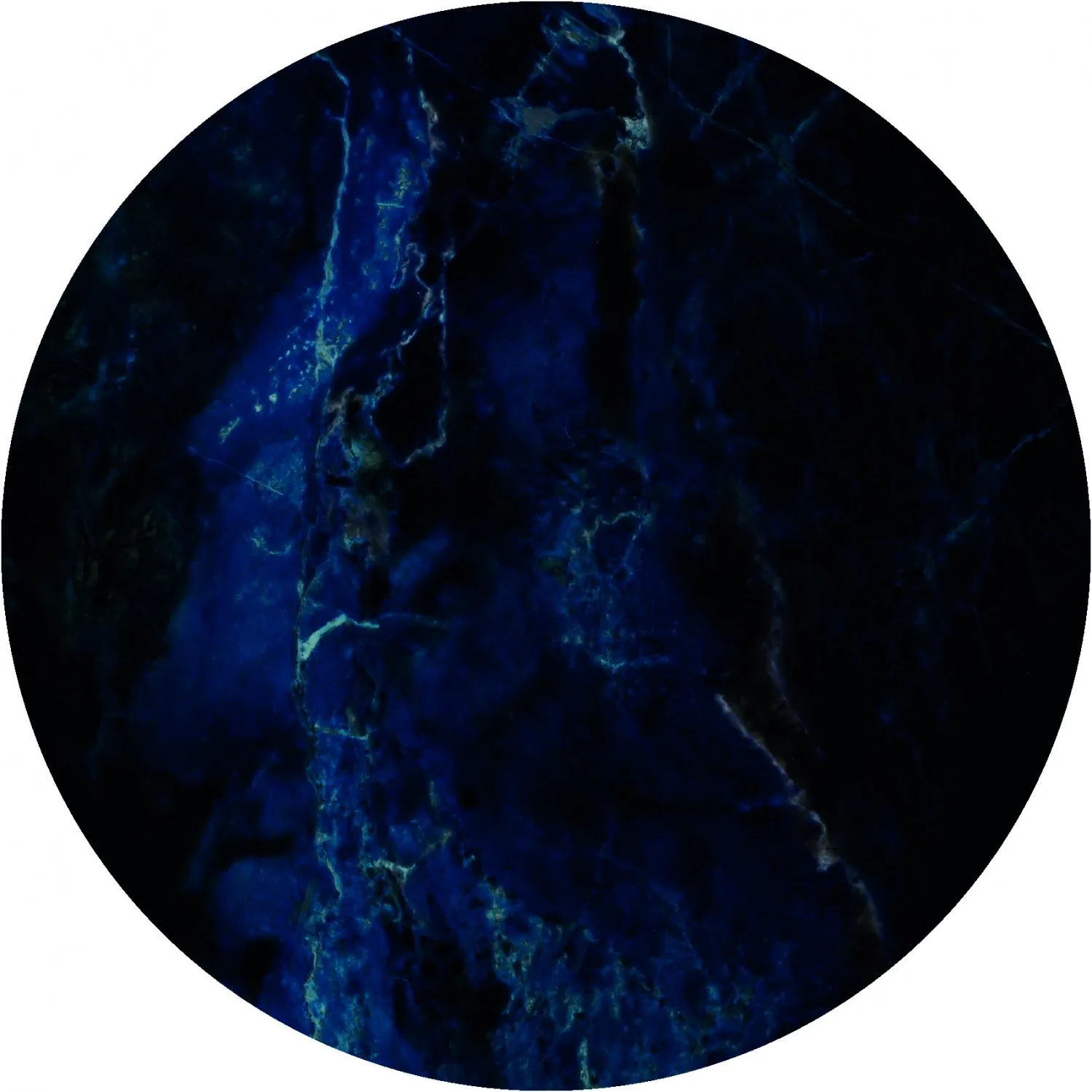 Tapis rond - Zuani (bleu foncé)