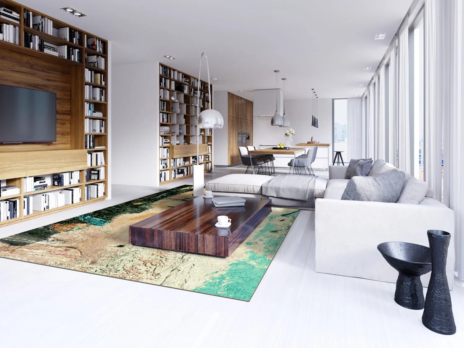 Tapis Wilton - Tempes (beige/multicolore)