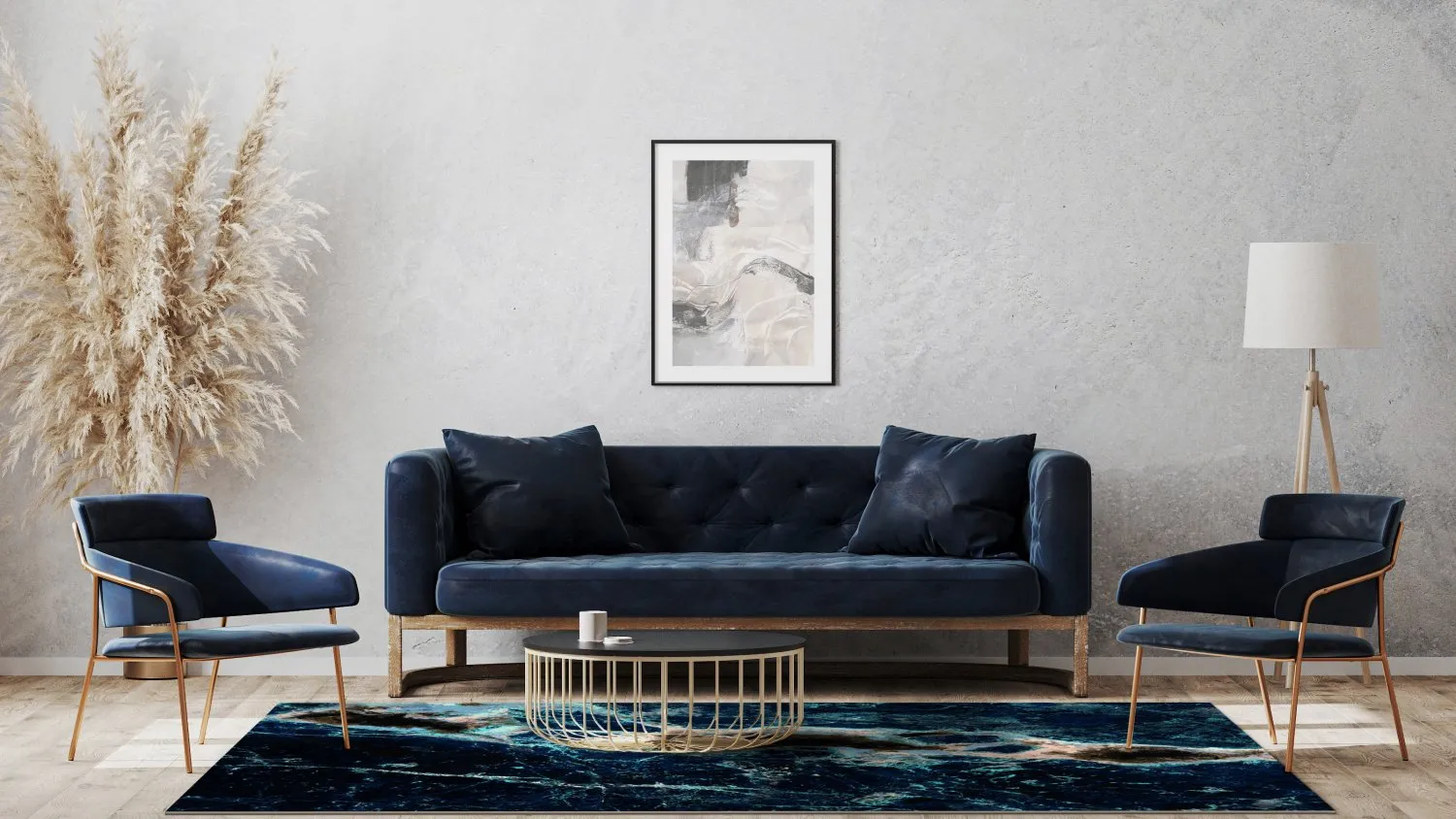 Wilton-Teppich - Narbolia (blau/multi)