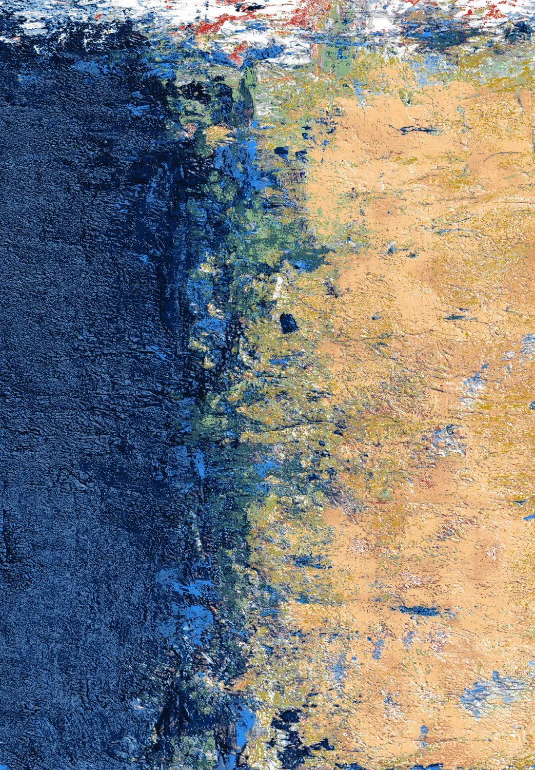 Wilton-Teppich - Sindia (beige/blau)