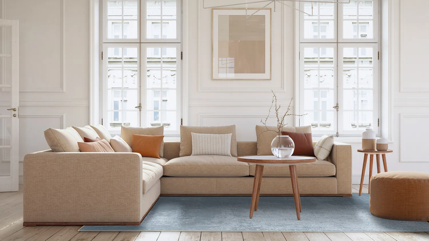 Wilton-Teppich - Lynton (blau)