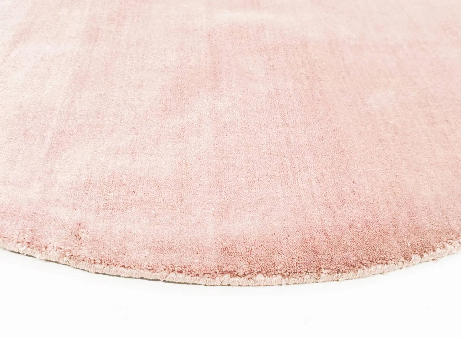 Rund Teppich - Recycled PET with viscose look (rosa)
