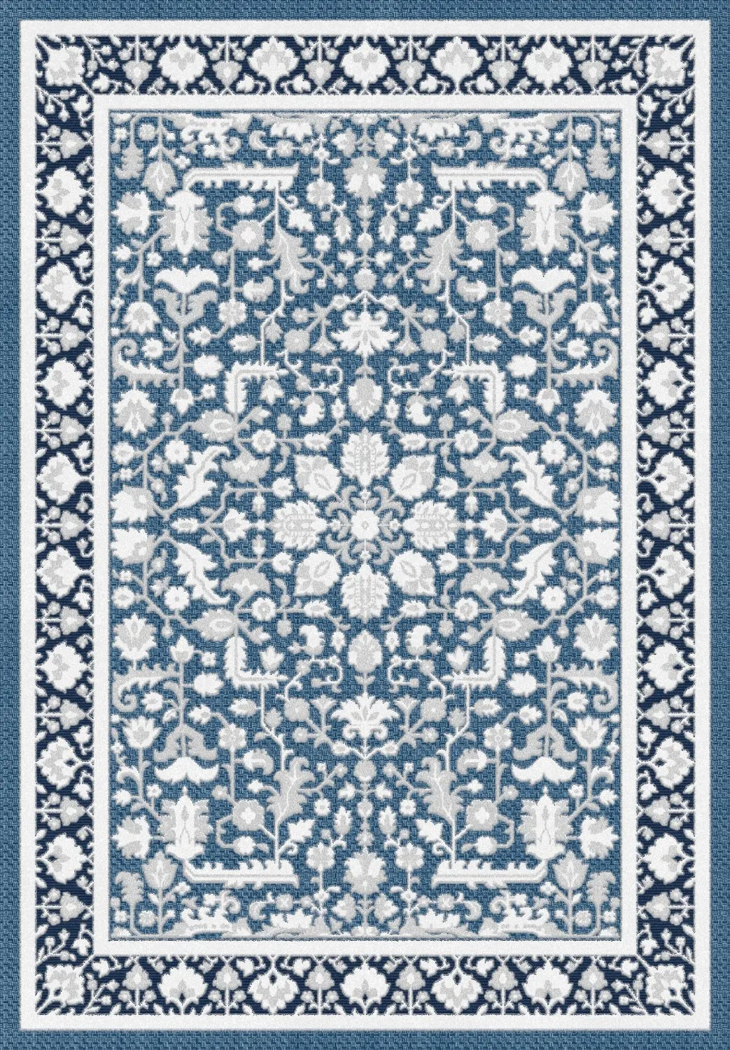 Tapis Wilton - Ember (bleu)
