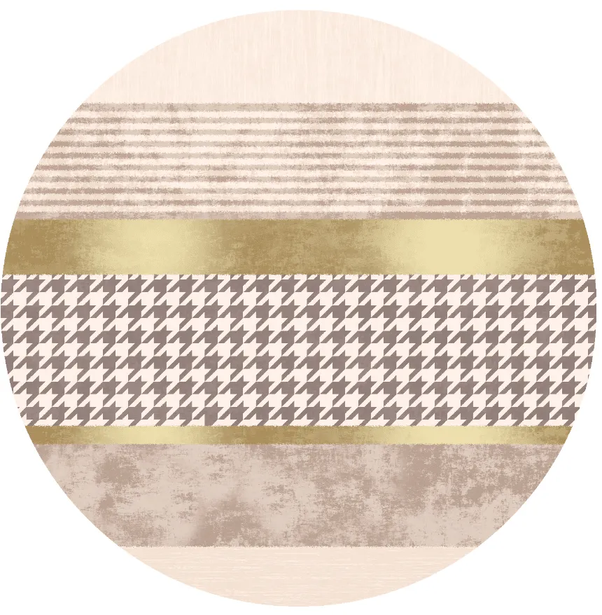 Rund Teppich - Esme (beige/bunt)