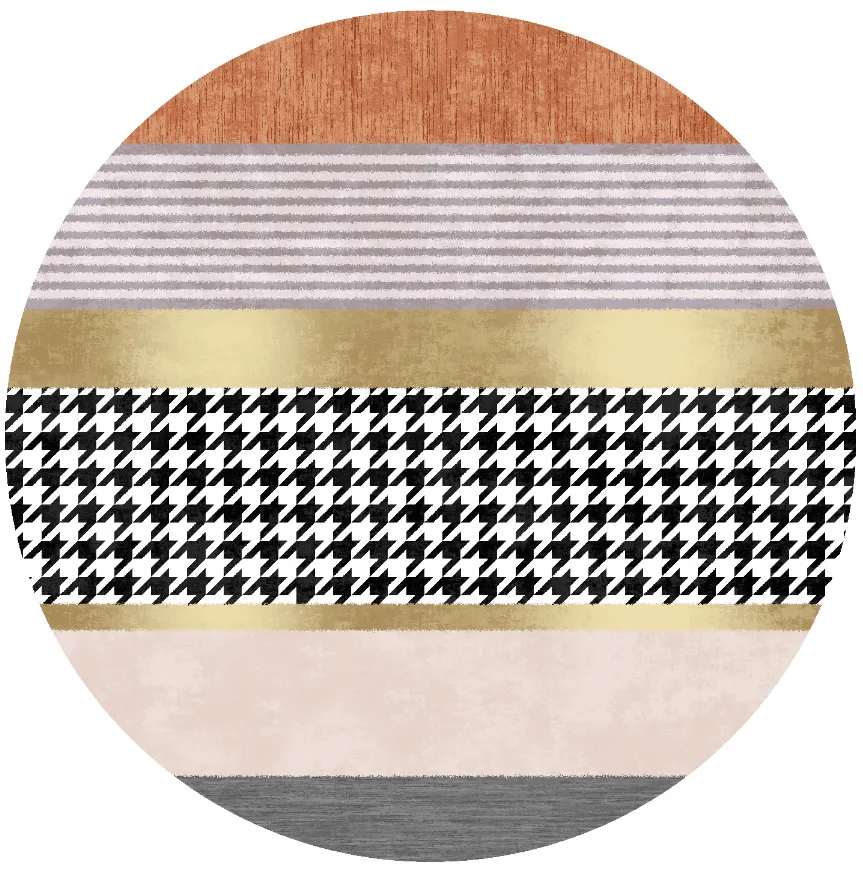 Rund Teppich - Esme (orange/bunt)