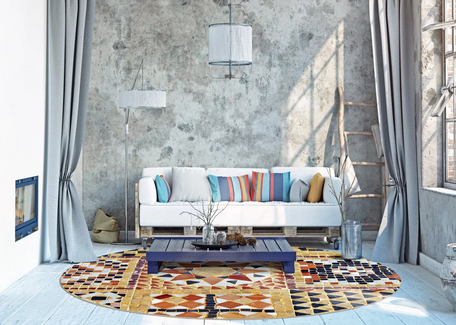 Rund Teppich - Bosa (multi)