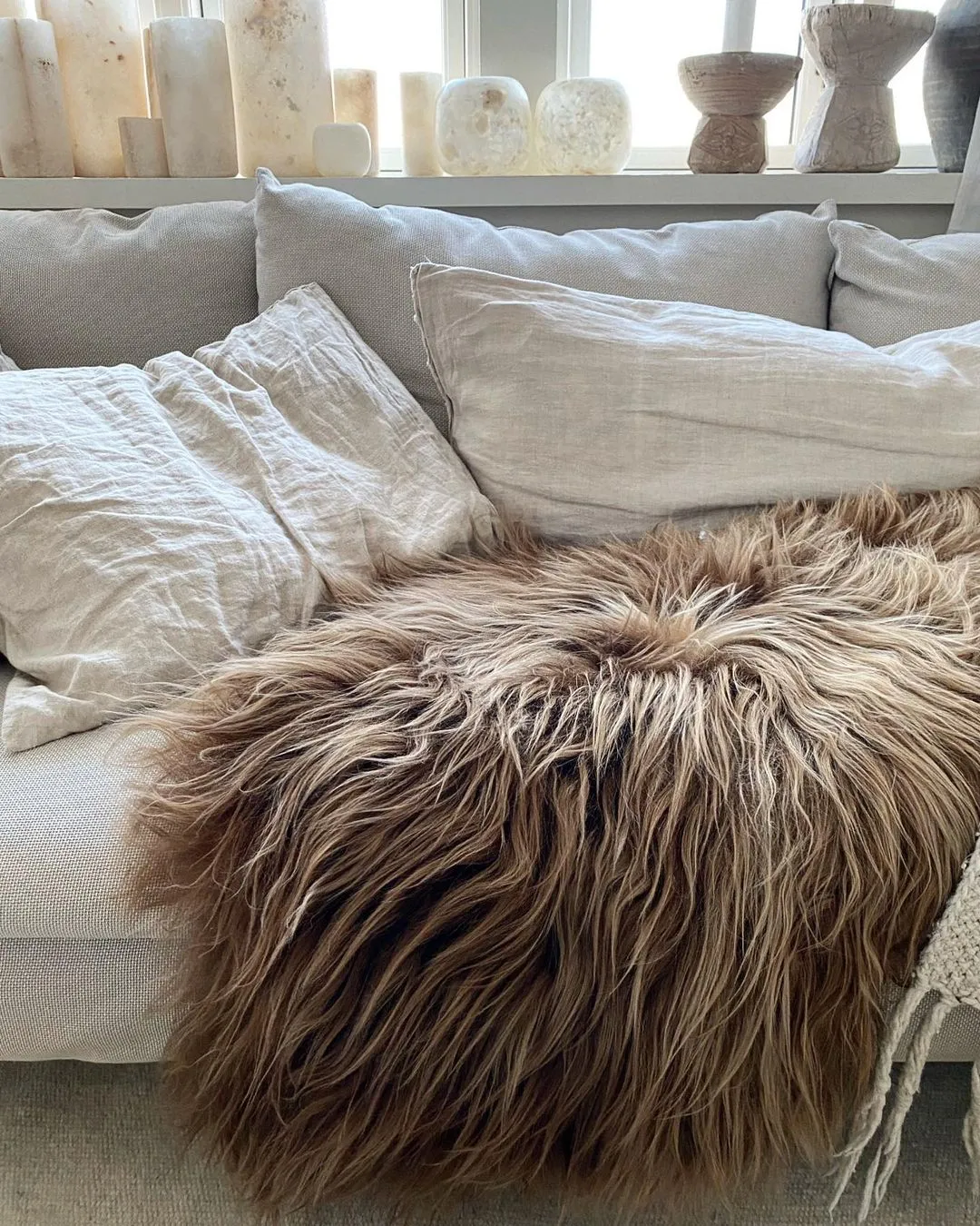 Schaffell von Island (bruin)