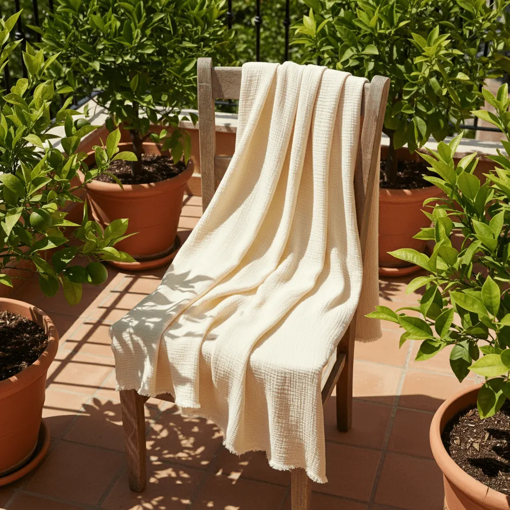 Decken - Musslindecke - Dorena (creme)