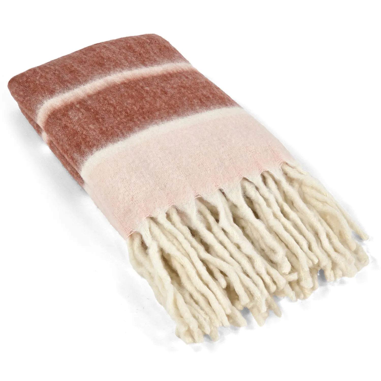 Decken - Überwurf aus Wollmischung - Charlotte (rosa)