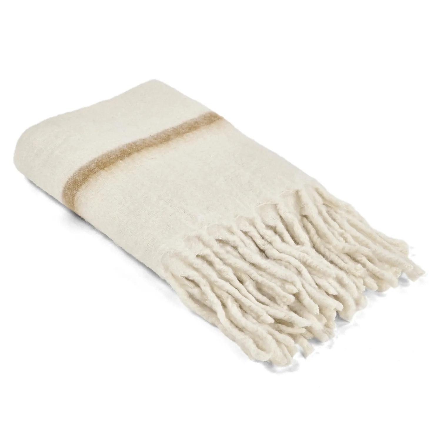 Plaid en mélange de laine - Miranda (jaune)