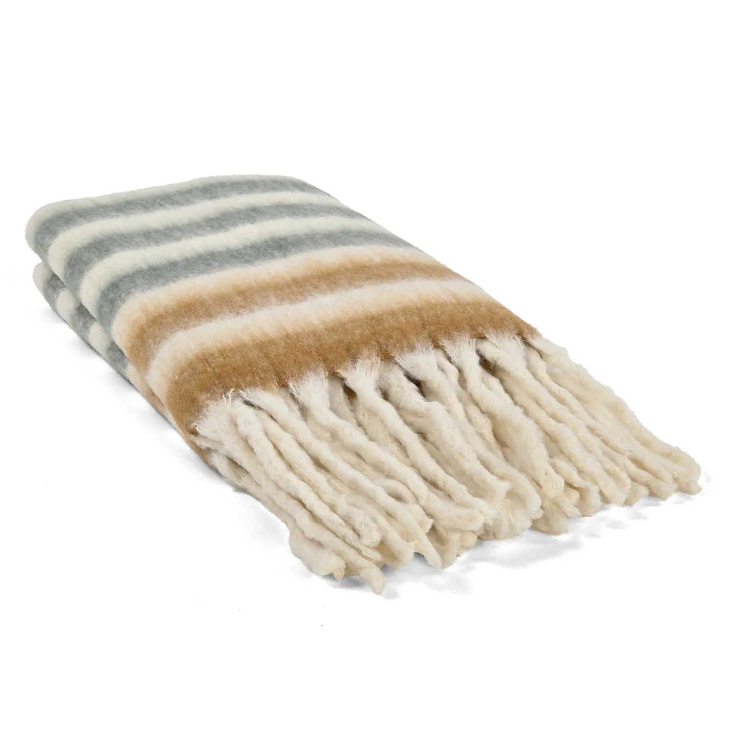 Decken - Überwurf aus Wollmischung - Monica (gelb)