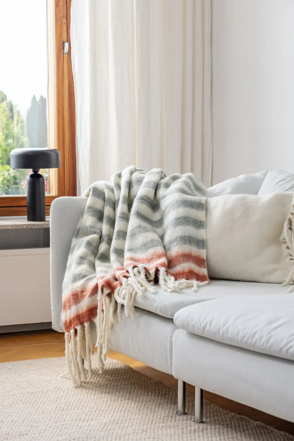 Decken - Überwurf aus Wollmischung - Monica (rosa)