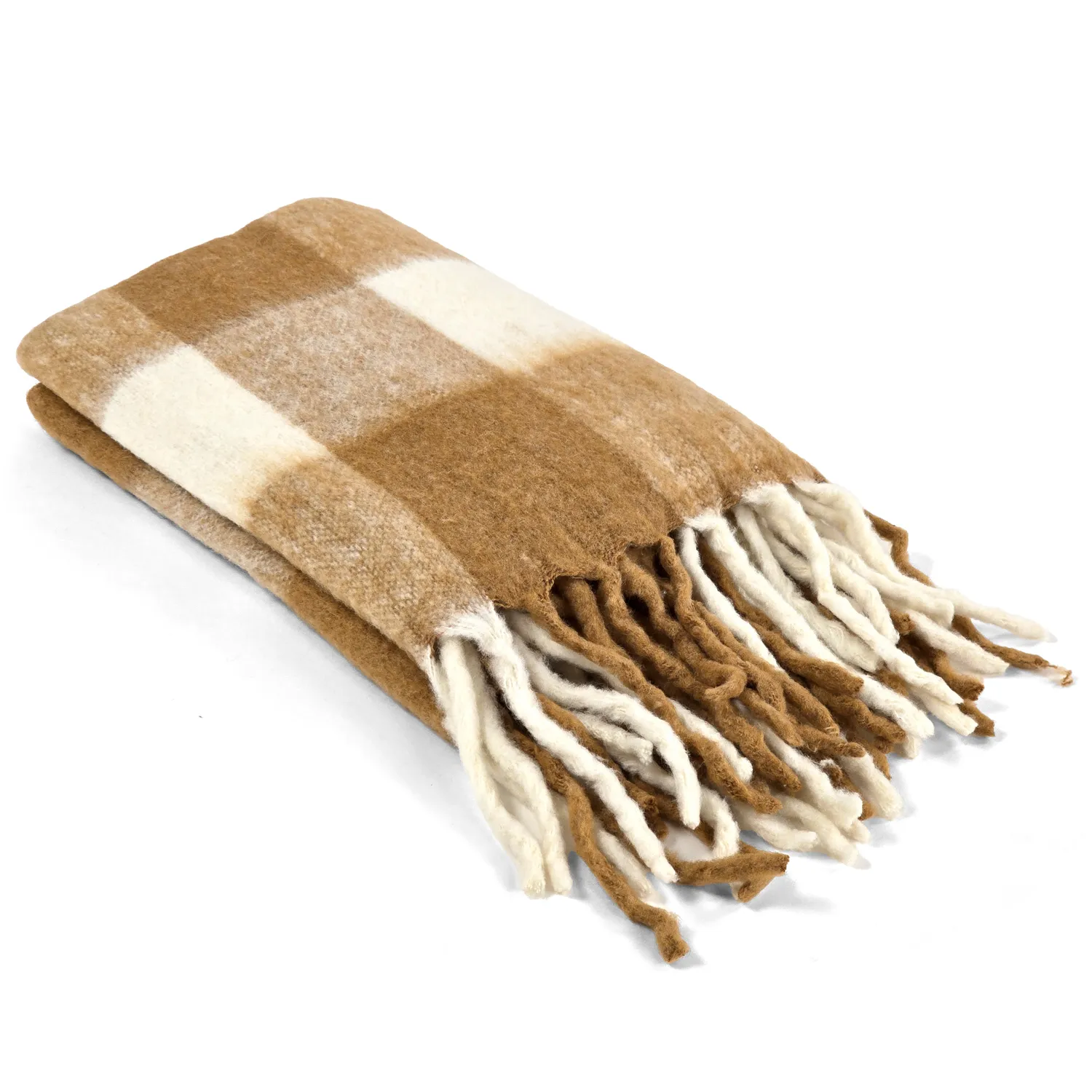 Plaid en mélange de laine - Phoebe (jaune)