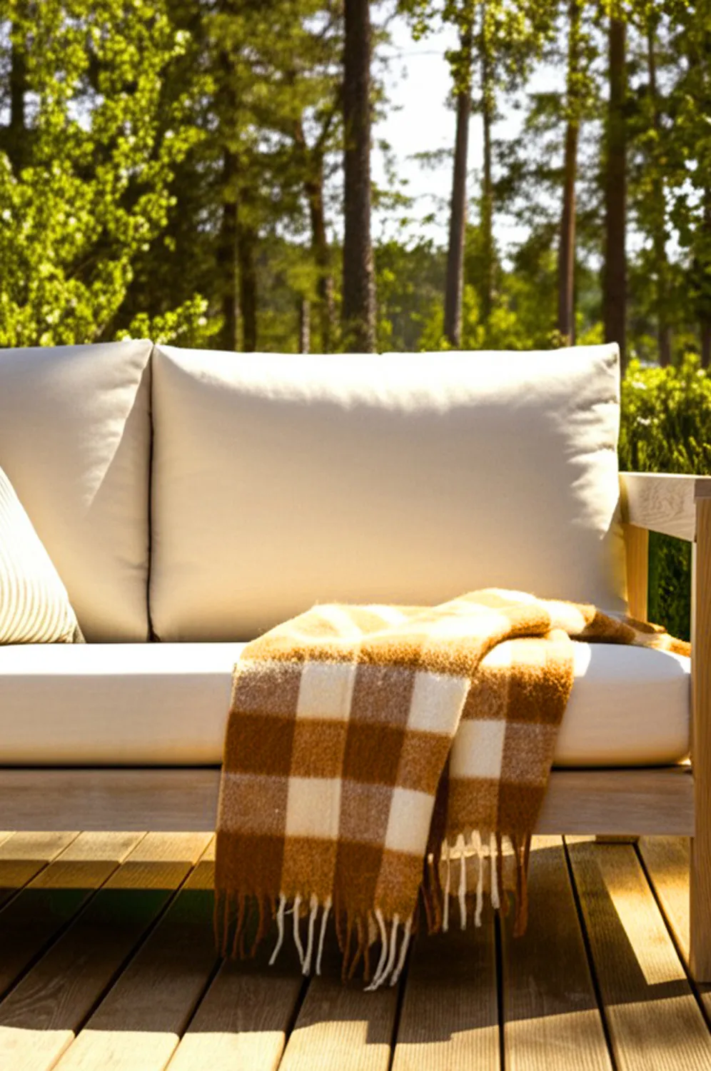 Plaid en mélange de laine - Phoebe (jaune)