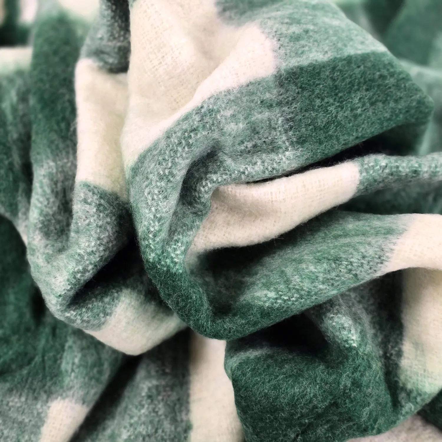 Decken - Überwurf aus Wollmischung - Phoebe (grün)