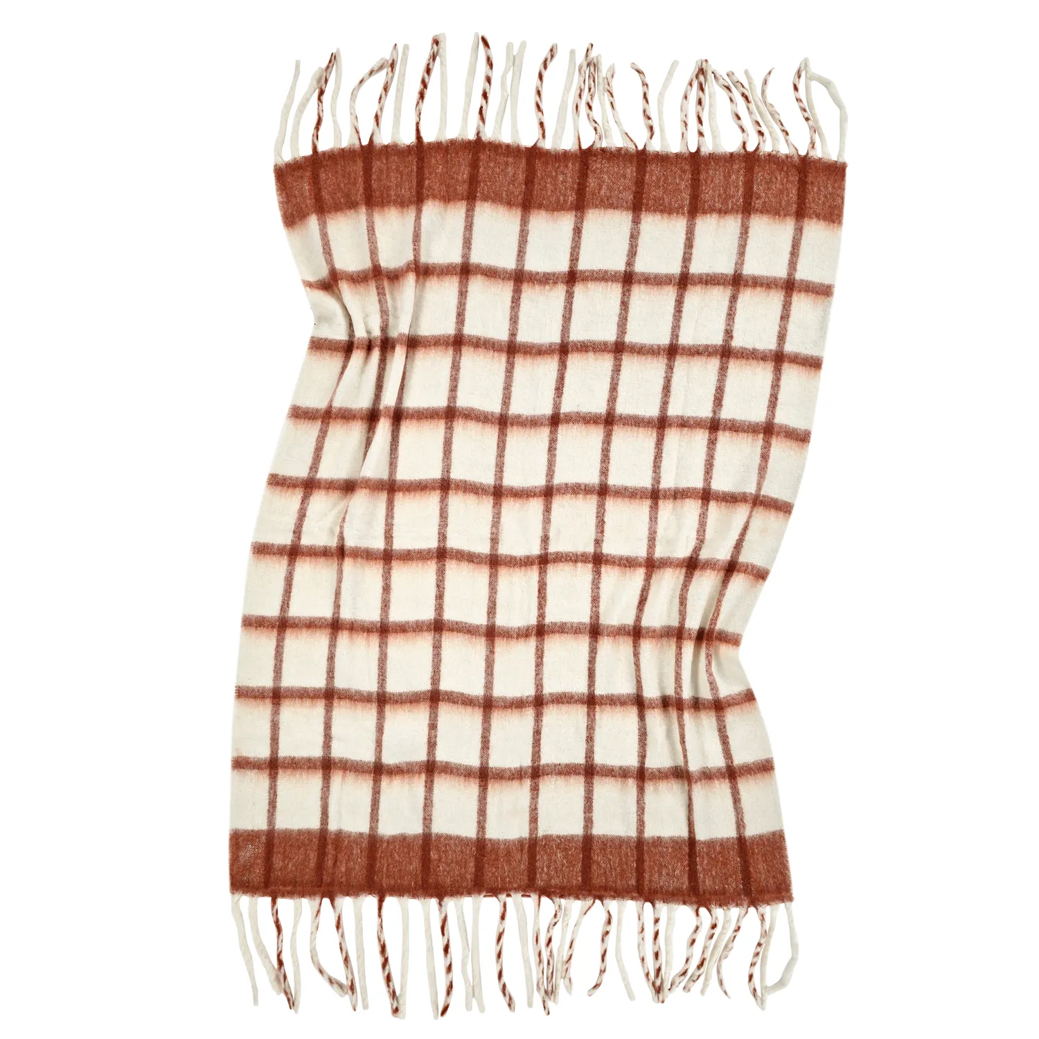 Plaid en mélange de laine - Rachel (rose)