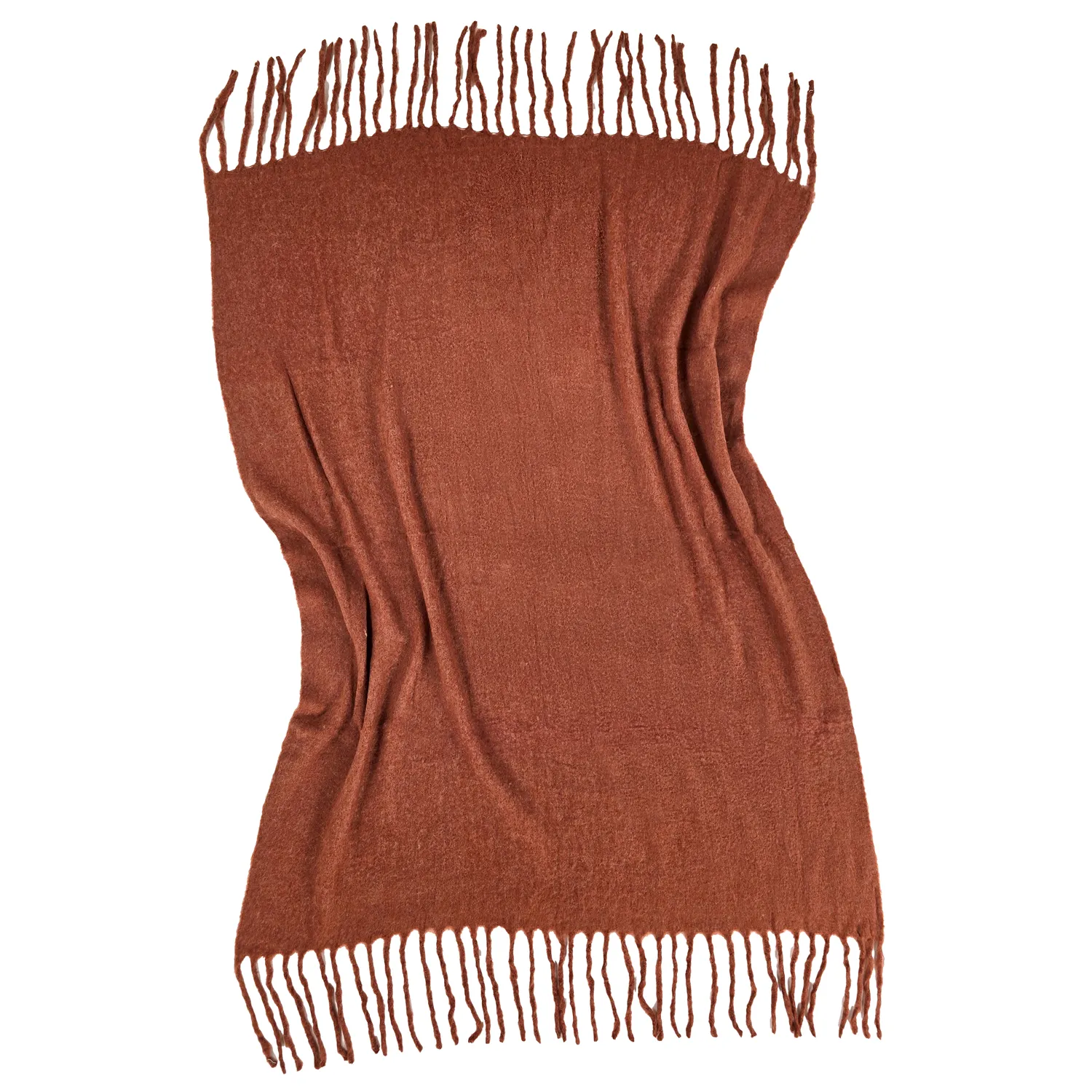 Plaid en mélange de laine - Samantha (cuivre)