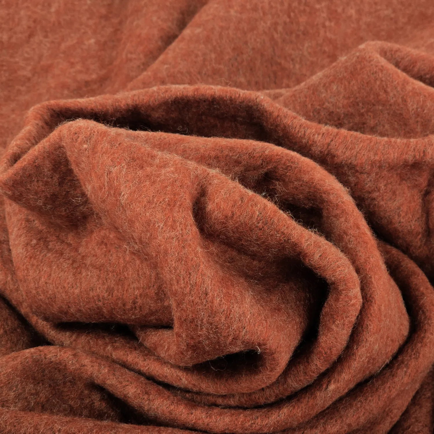 Plaid en mélange de laine - Samantha (cuivre)