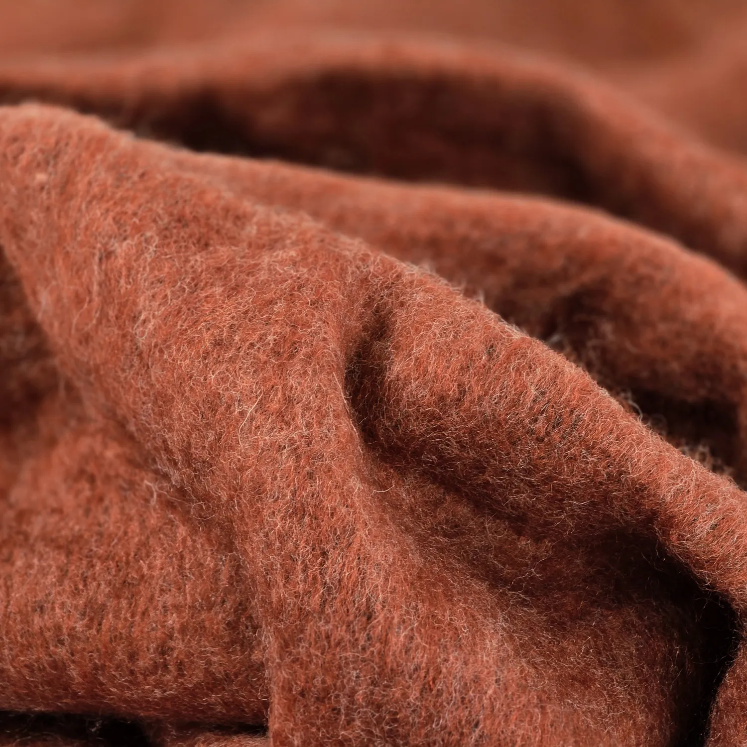 Plaid en mélange de laine - Samantha (cuivre)