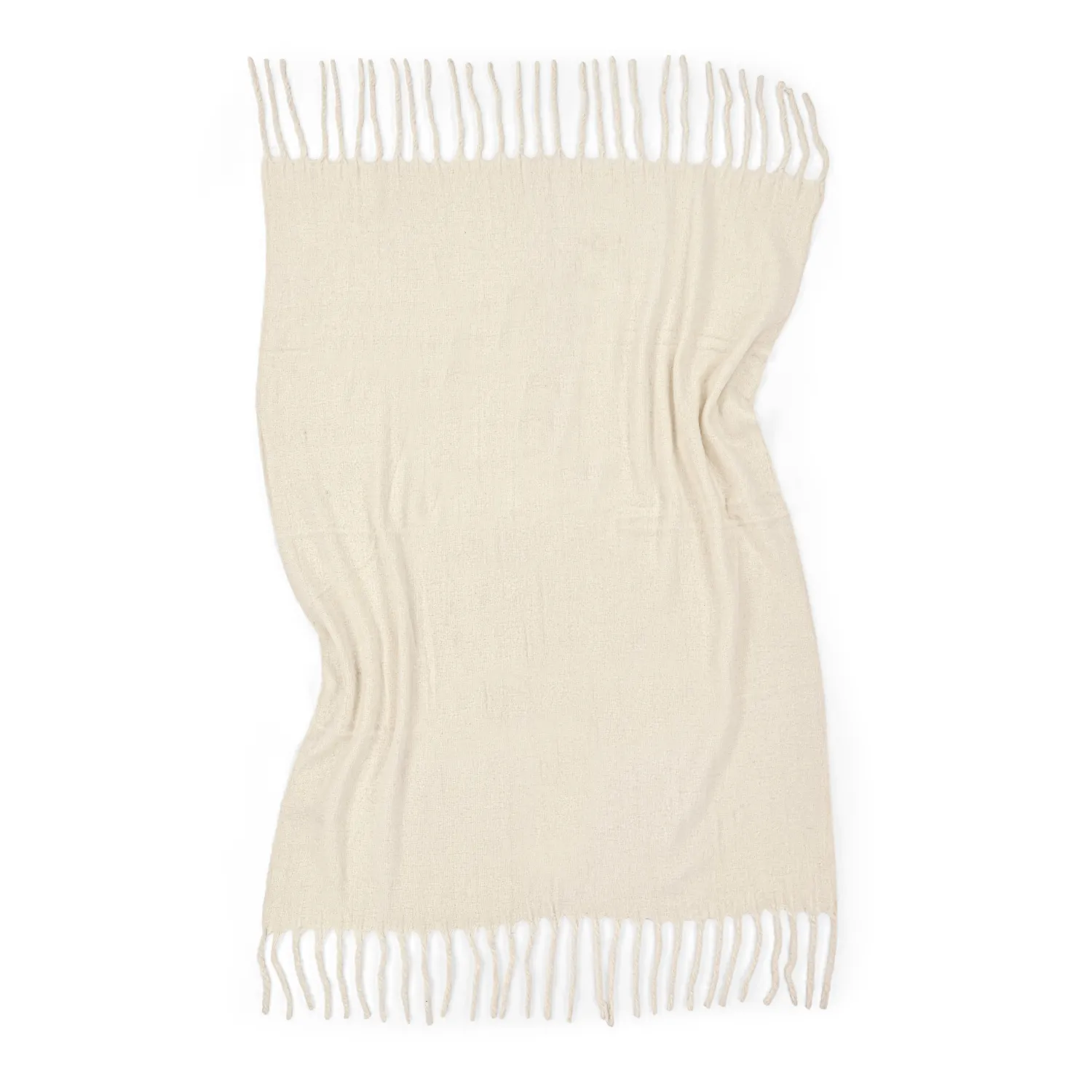 Decken - Überwurf aus Wollmischung - Samantha (offwhite)