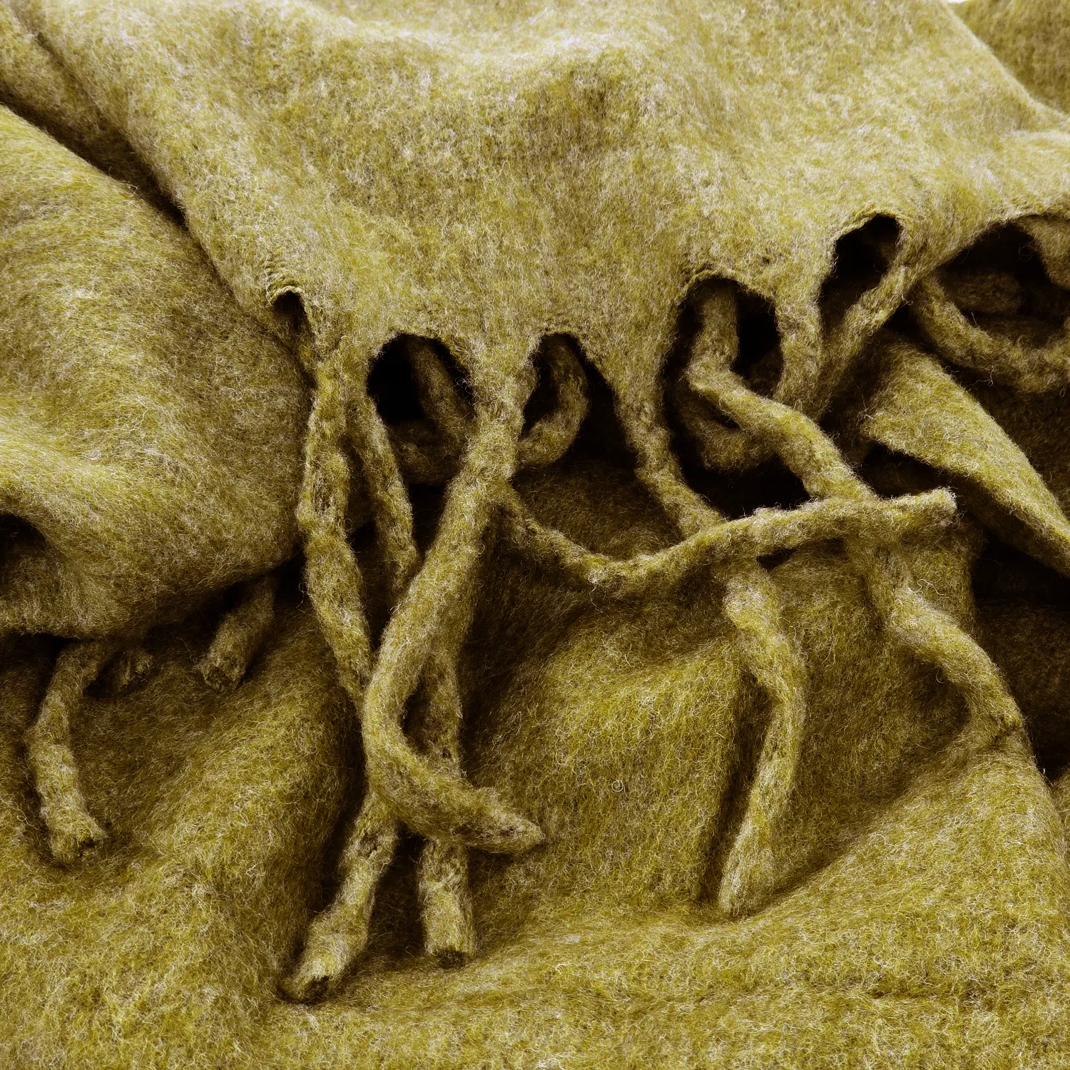 Plaids - Plaid en mélange de laine - Samantha (vert olive)