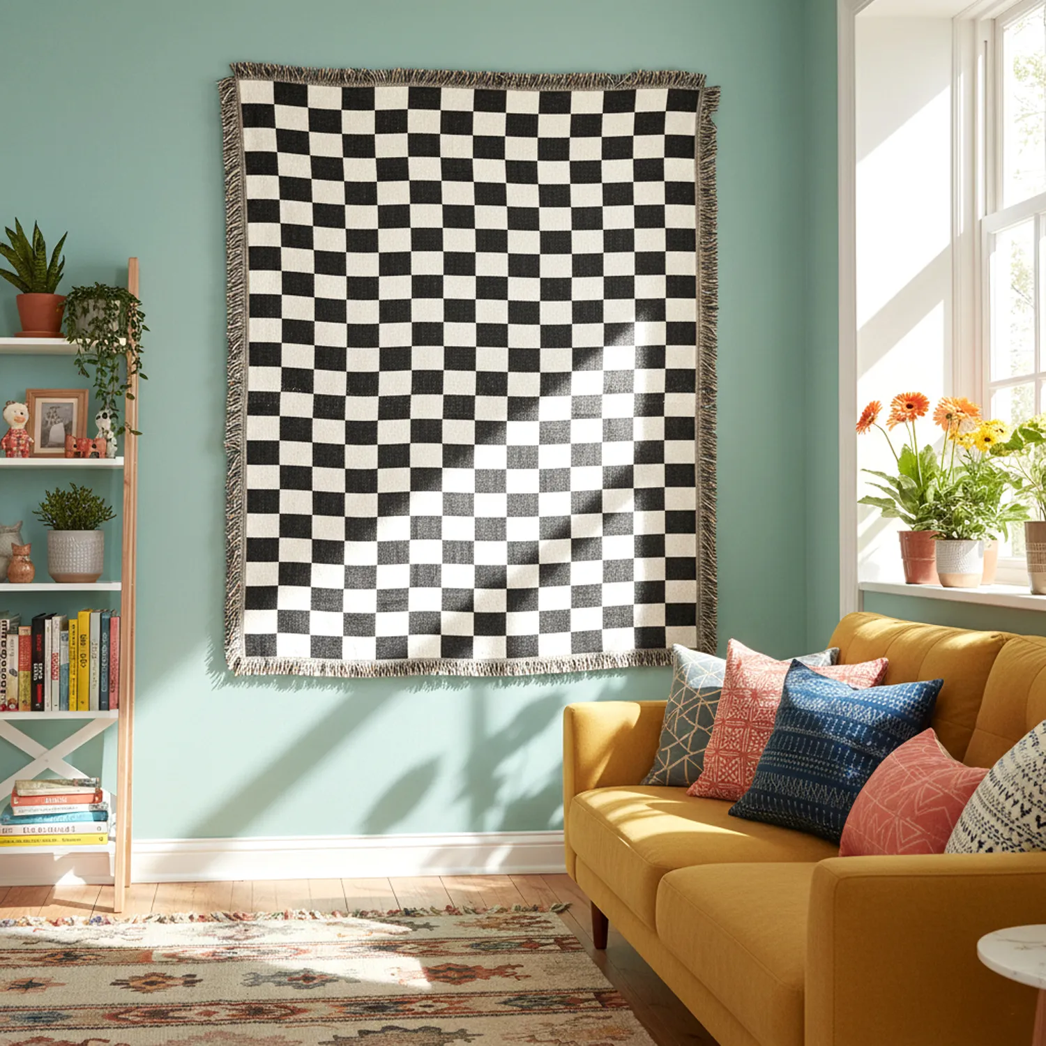Couvertures - Wallace Tapestry Blanket (noir/blanc)