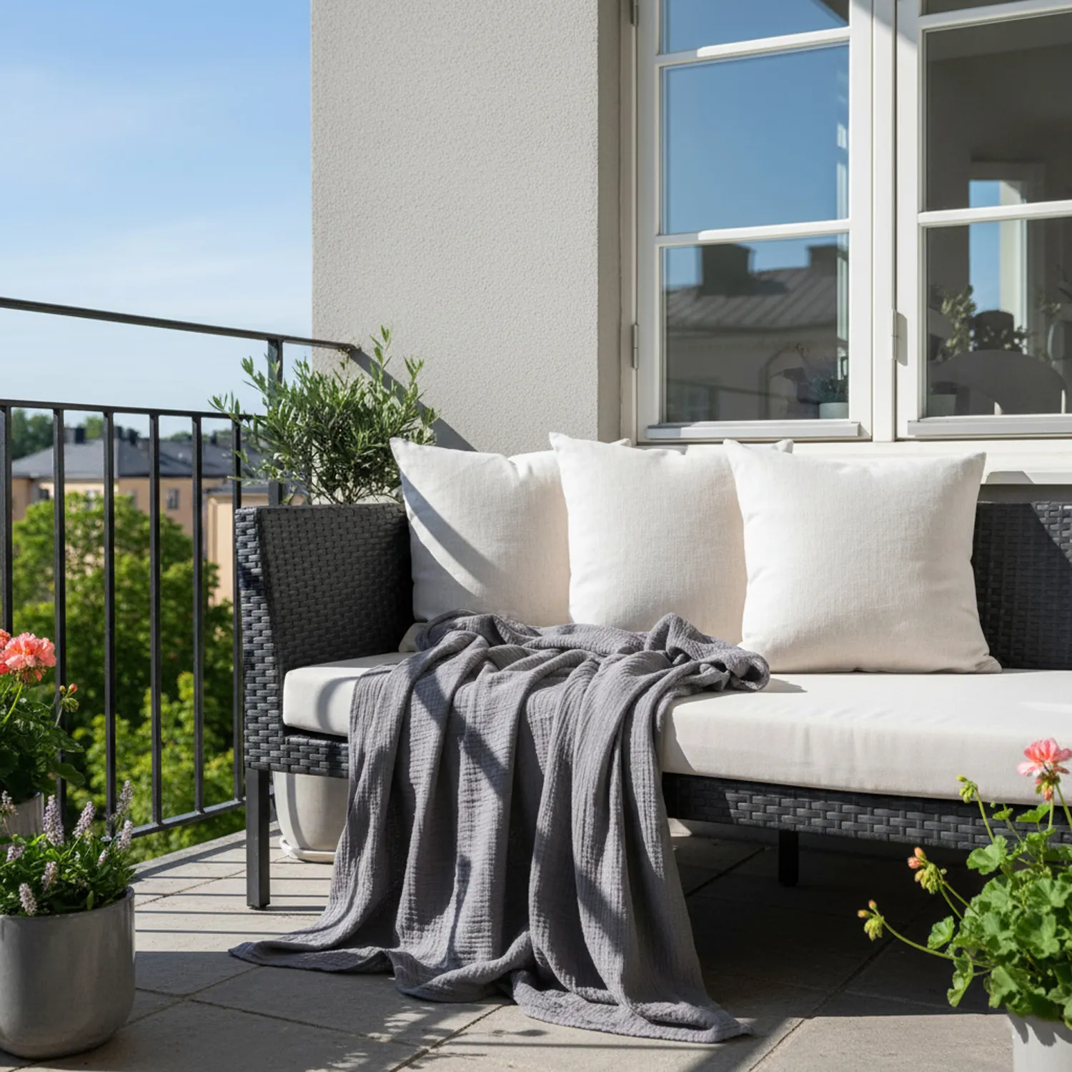 Decken - Vanja Throw (schwarz)