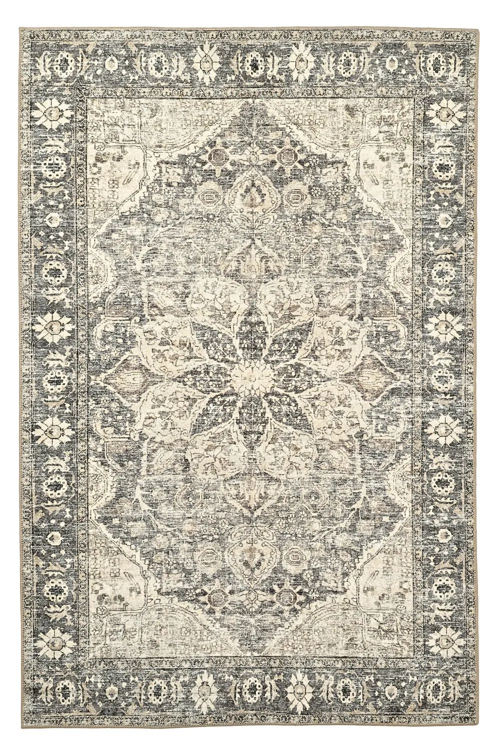 Flachgewebter Teppich - Alvand (schwarz)