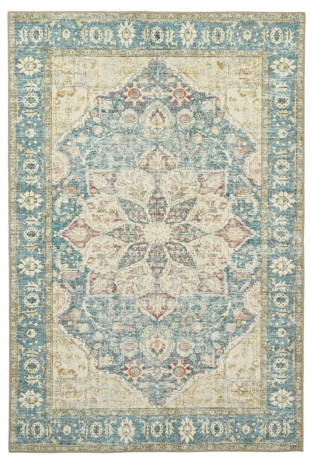 Flachgewebter Teppich - Alvand (blau)