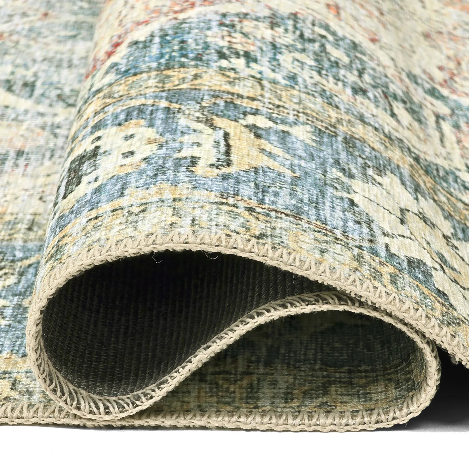 Flachgewebter Teppich - Alvand (blau)