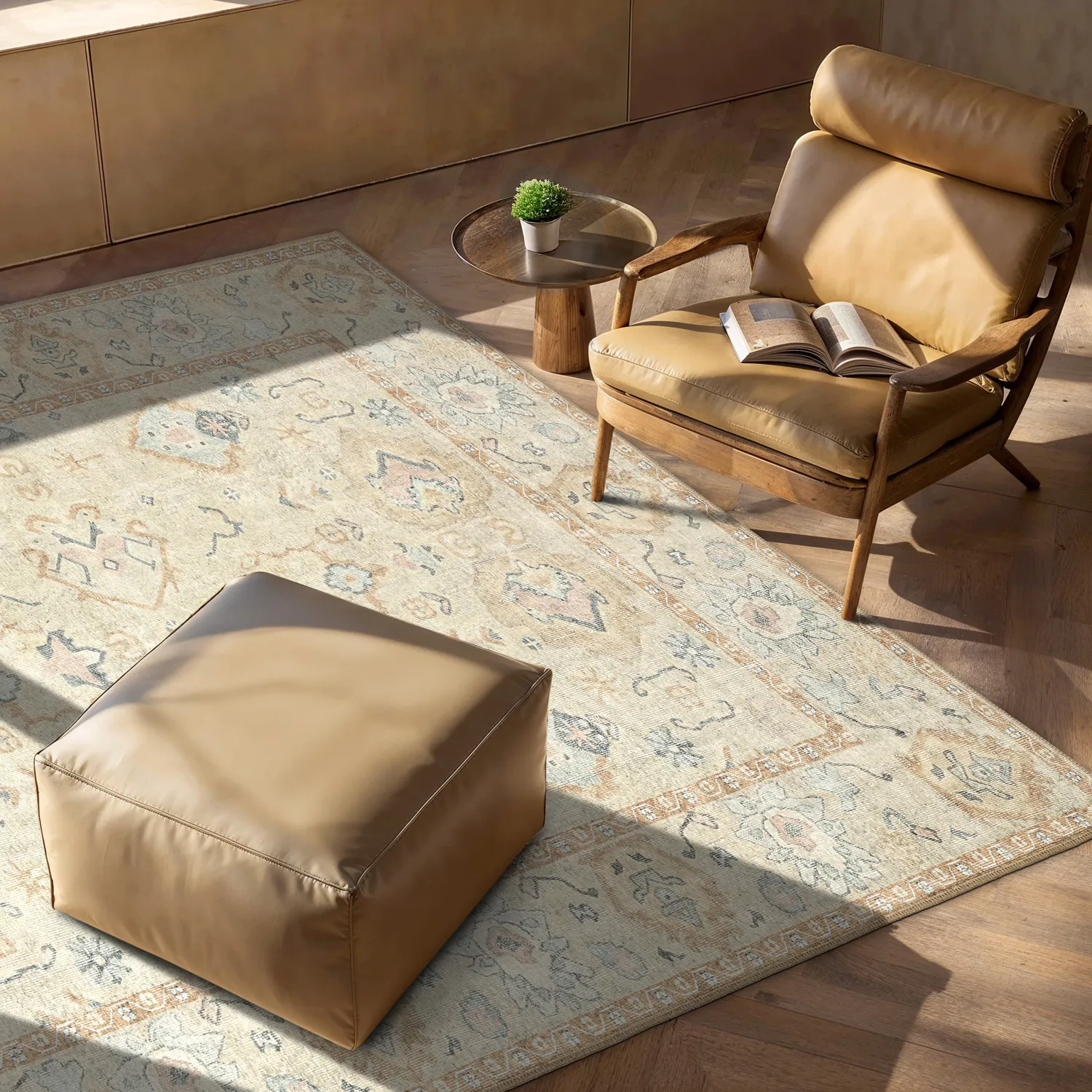 Flachgewebter Teppich - Amena (beige)