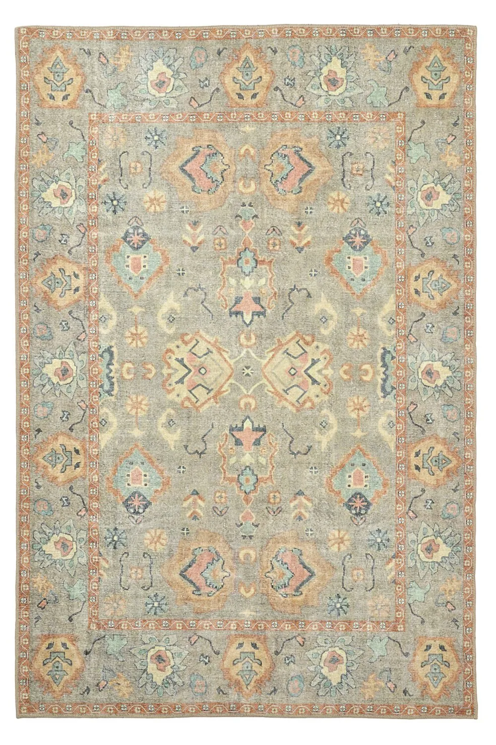 Flachgewebter Teppich - Amena (blau)