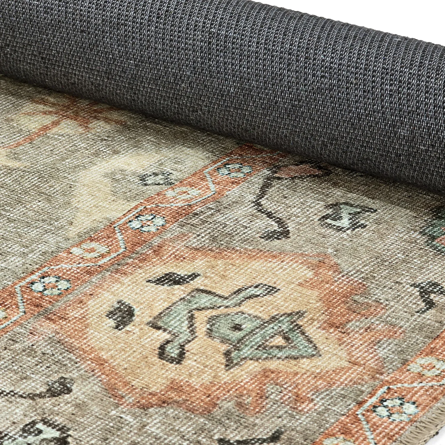 Flachgewebter Teppich - Amena (blau)