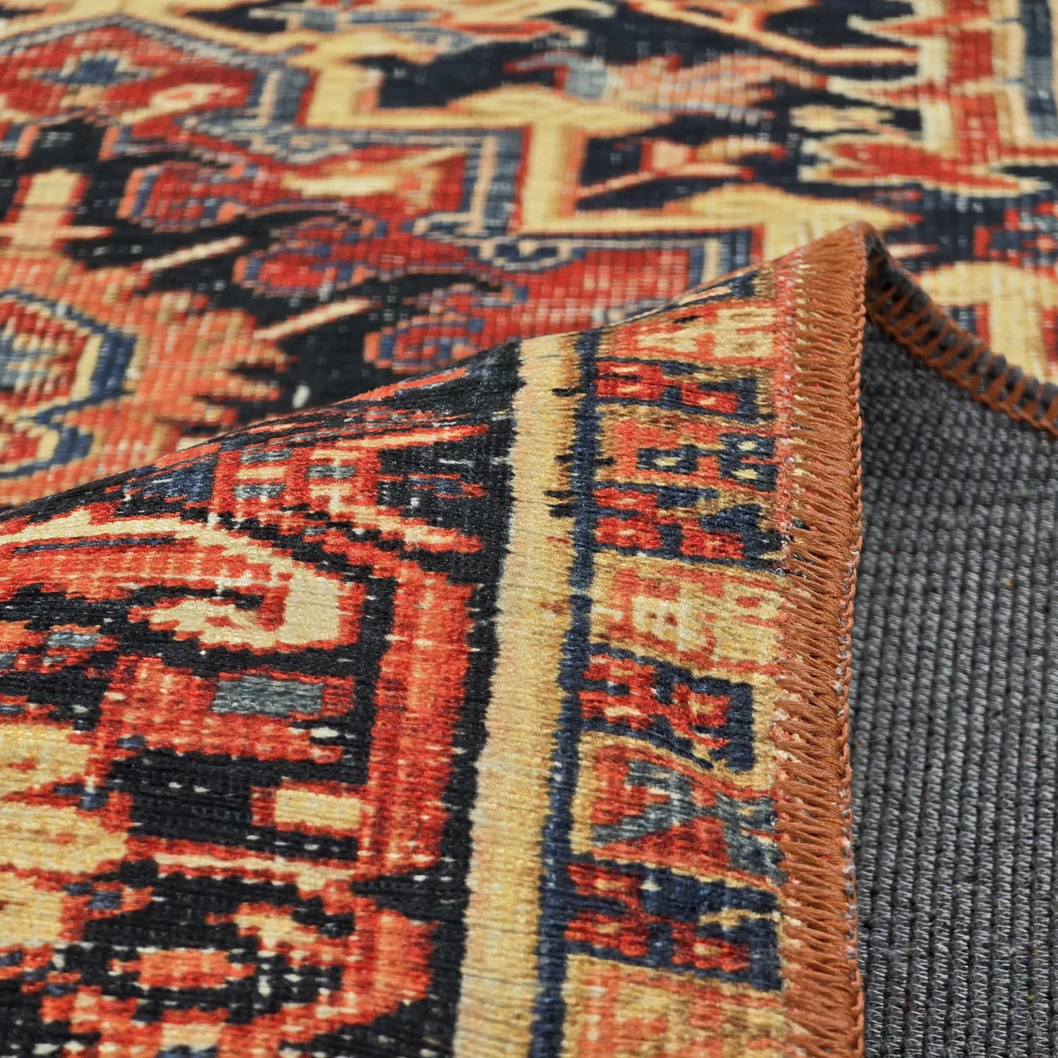 Tapis tissé à plat - Anzali (rouge)