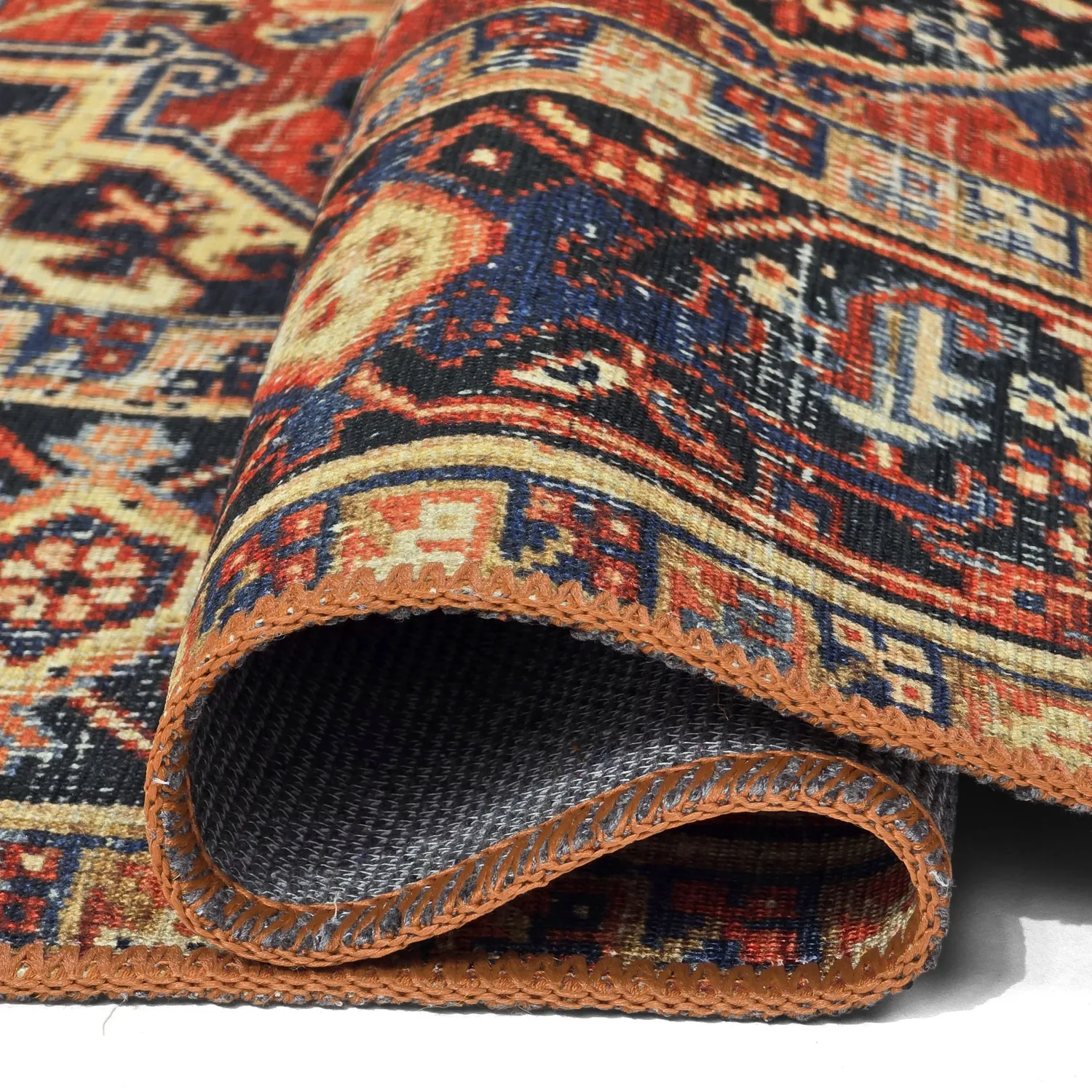 Tapis tissé à plat - Anzali (rouge)